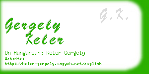 gergely keler business card